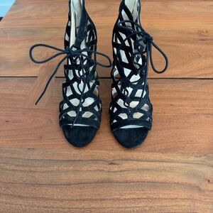 Nine West Black Faux Suede Heels